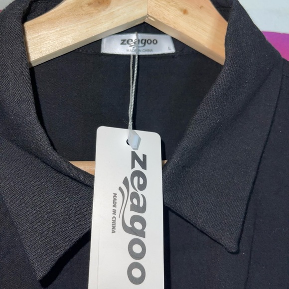 Brand new oversized for women mens button up shirt with matching shorts size M - Picture 3 of 6